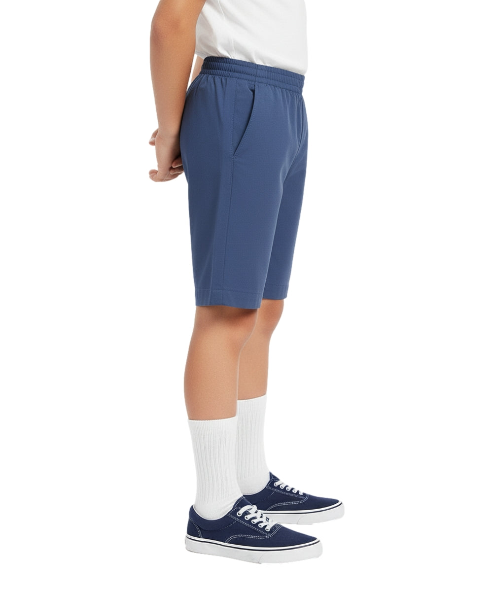 Boys All Elastic Waist Pull-up Shorts Blue (4-12) $6.75 Per Piece SBU32