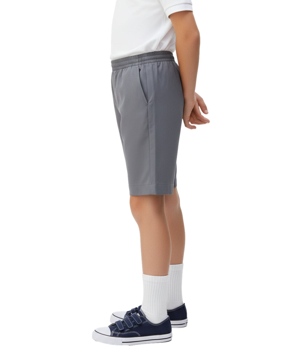 Boys All Elastic Waist Pull-up Shorts Grey (4-12) $6.75 Per Piece SBU32