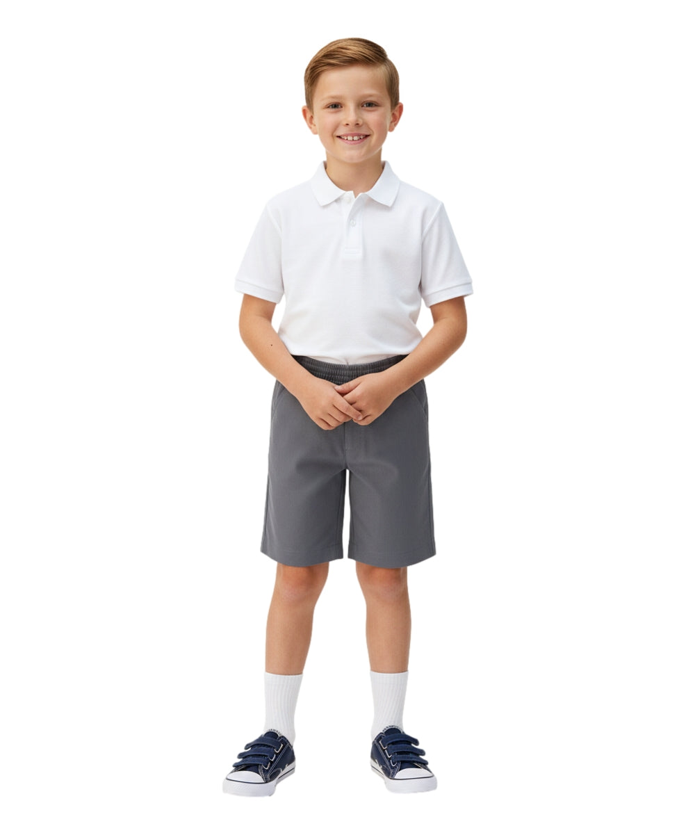 Boys All Elastic Waist Pull-up Shorts Grey (4-12) $6.75 Per Piece SBU32