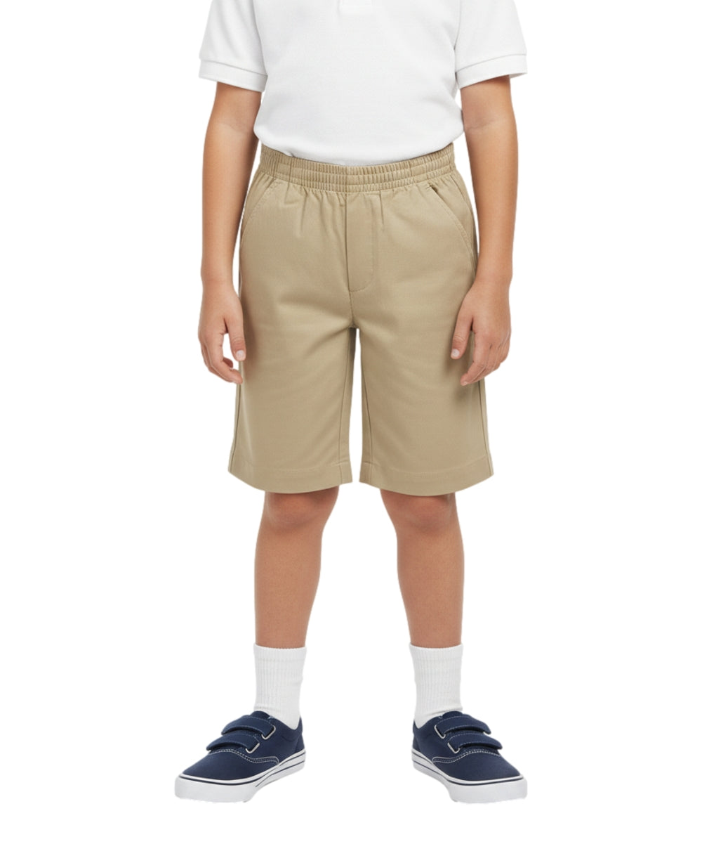 Boys All Elastic Waist Pull-up Shorts Khaki (4-14) $6.75 Per Piece SBU32