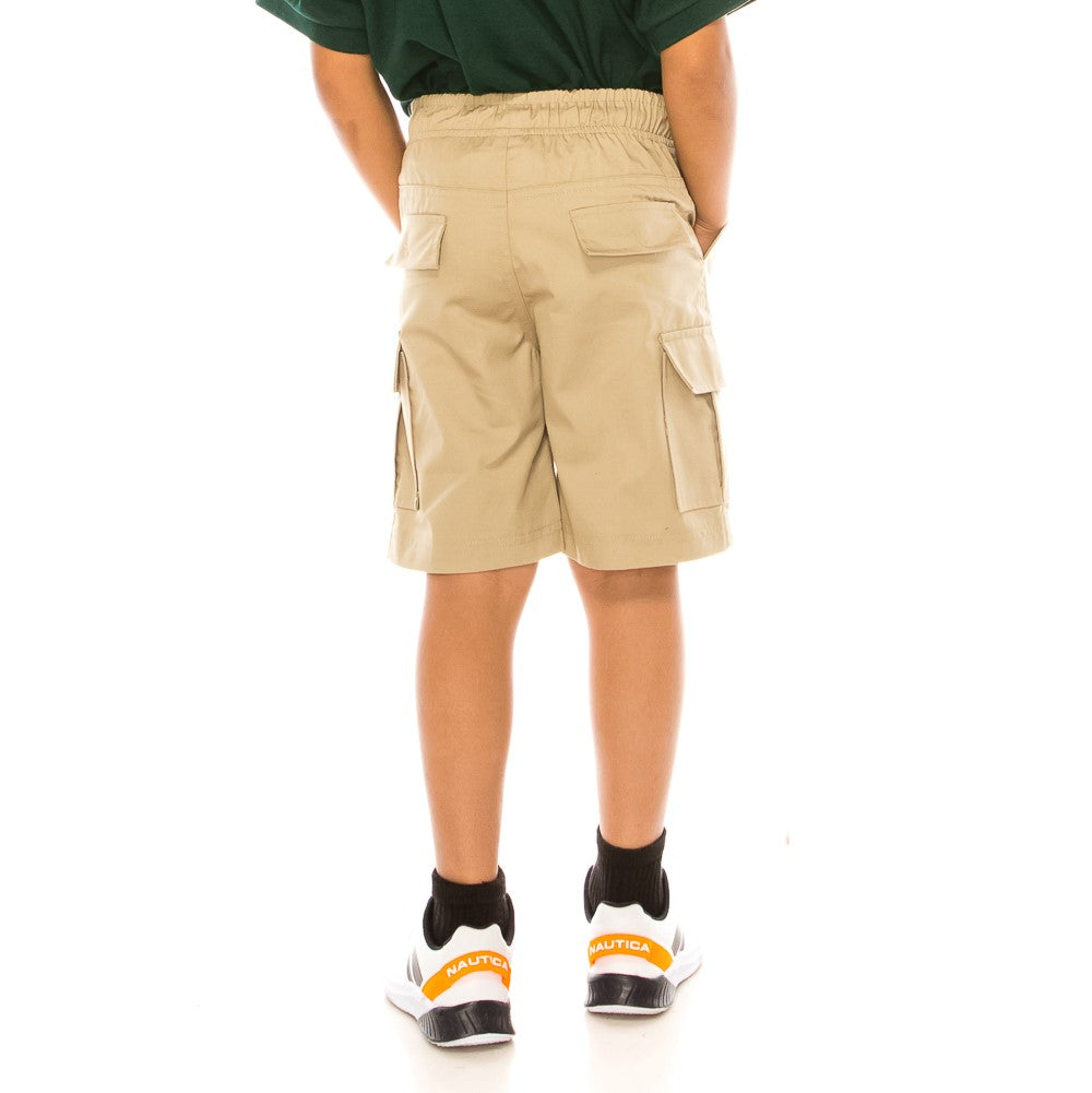 Boys Uniform All Elastic Cargo Short Navy, Khaki, Black (4-16) $6.75 Per Piece SCG33