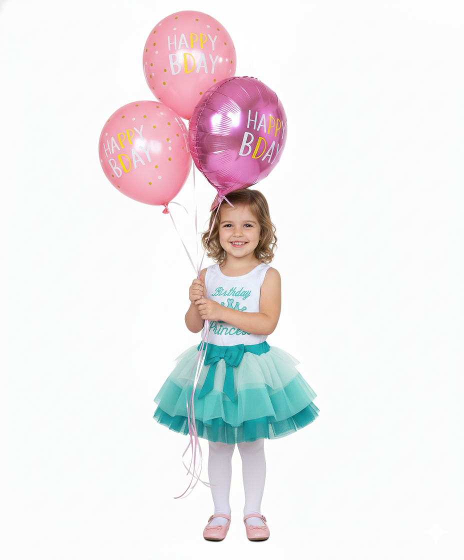 Girl Tulle Layered Birthday Princess Skirt Set size 5-8 $8.50 per piece. SK2090