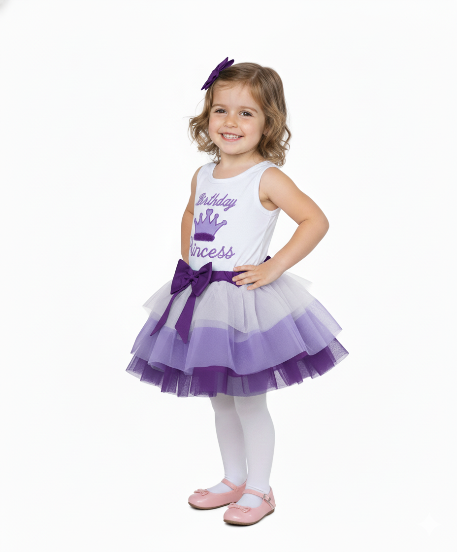 Girl Tulle Layered Birthday Princess Skirt Set size 5-8 $8.50 per piece. SK2090
