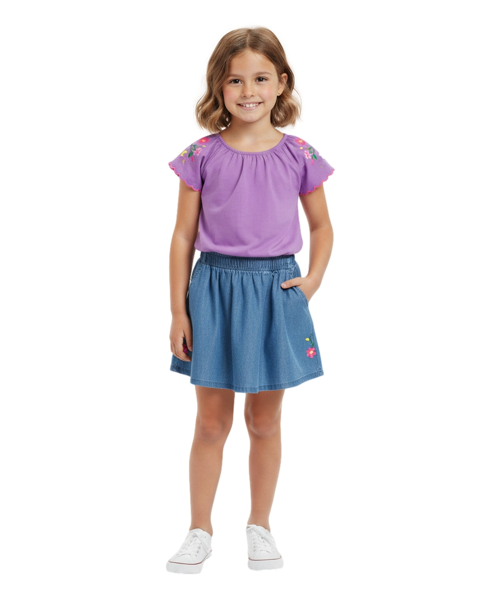 Girl Embroidered Skirt Set size (2-4), (5-8) $5.75 per piece. SK2294