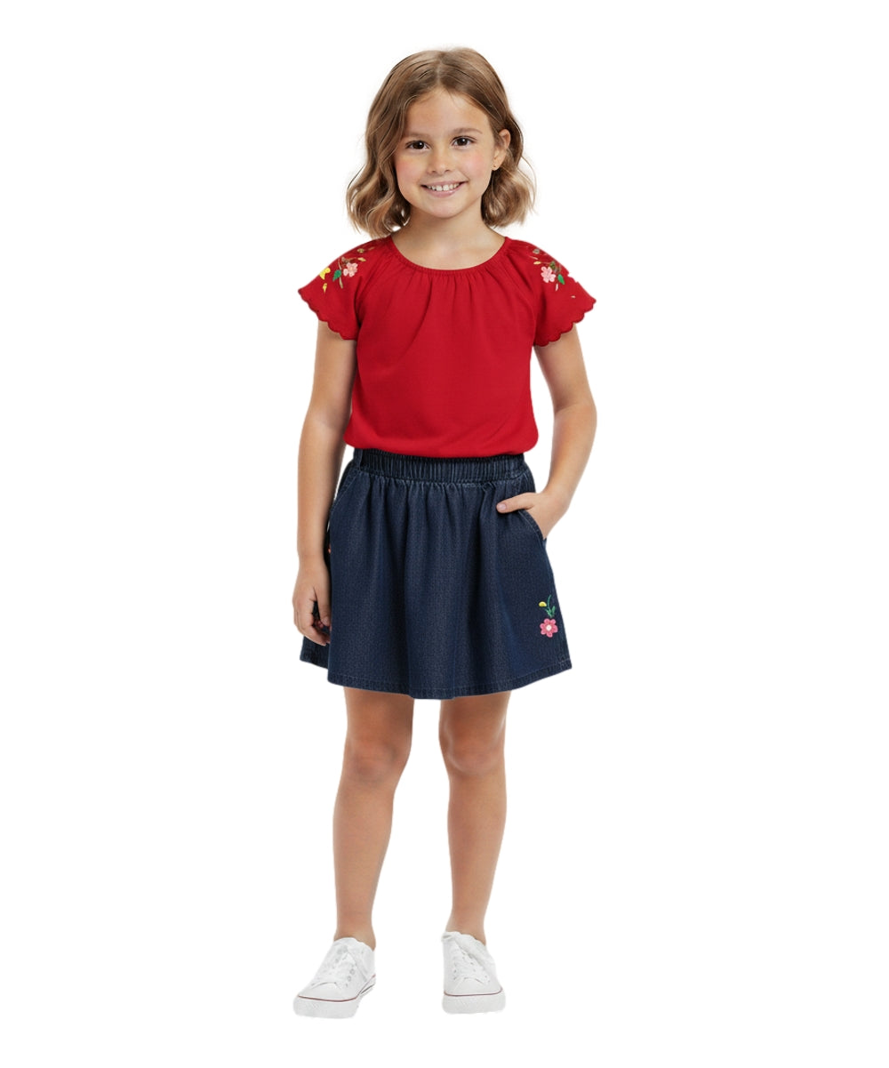 Girl Embroidered Skirt Set size (2-4), (5-8) $5.75 per piece. SK2294