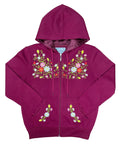 Premium Quality Embroidered Zip Up Hoodie - Burgundy (S-XL) $12.25 Per Piece. WBT63