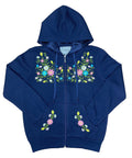 Premium Quality Embroidered Zip Up Hoodie - Navy (S-XL) $12.25 Per Piece. WBT63