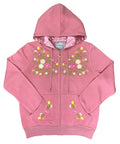 Premium Quality Embroidered Zip Up Hoodie - Rose (S-XL) $12.25 Per Piece. WBT63