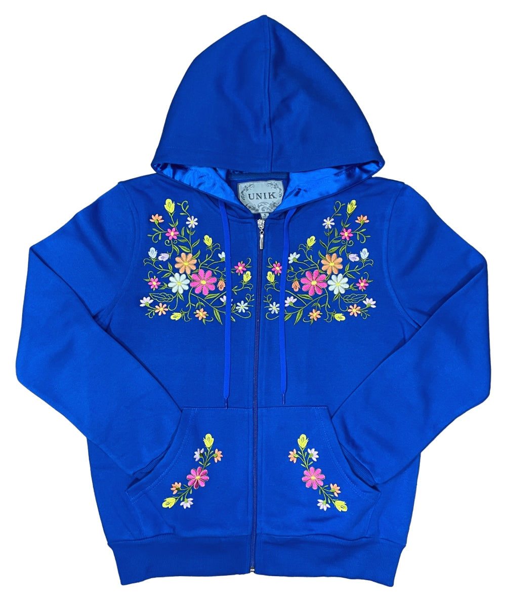 Premium Quality Embroidered Zip Up Hoodie - Black (S-XL) $12.25 Per Piece. WBT63