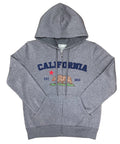 Kids California Zip Up Hoodie D.Grey -  Unisex (S-XL) $9.00 Per Piece. KBT65