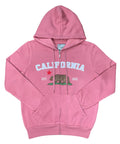 Premium Quality California Embroidered Zip Up Hoodie - Rose (S-XL) $11.25 Per Piece. WBT64