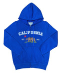 Premium Quality California Embroidered Zip Up Hoodie - Royal (S-XL) $11.25 Per Piece. WBT64