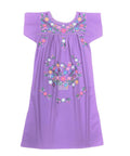 Traditional Lilac Mexican Women Embroidered Dress (S-3XL) $15 Per Piece. WD2058