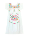 Traditional White Mexican Women Dress (S-3XL) $15 Per Piece. WD2058