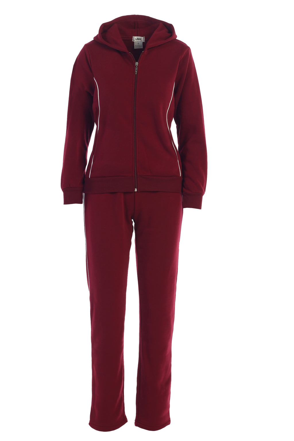 Women 2 Piece Fleece Matching Sweatsuit - Burgundy (S-XL)( 2X-3X) $15.50-$16.50 Per Set WF1705