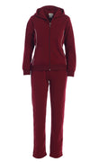 Women 2 Piece Fleece Matching Sweatsuit - Burgundy (S-XL)( 2X-3X) $15.50-$16.50 Per Set WF1705