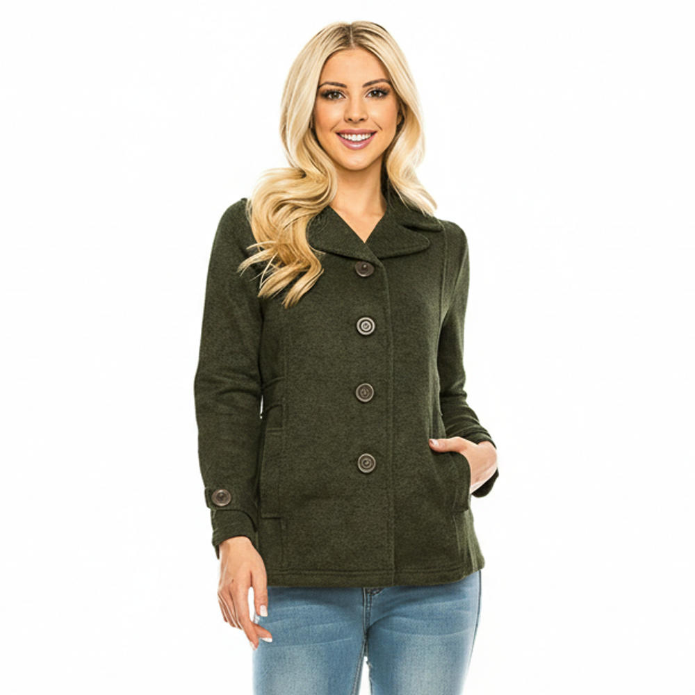 Women Green Tweed Coats (S-XL) $8 Per Piece