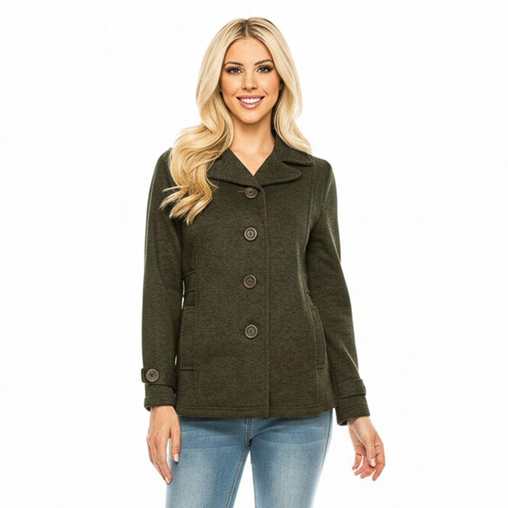 Women Green Tweed Coats (S-XL) $8 Per Piece