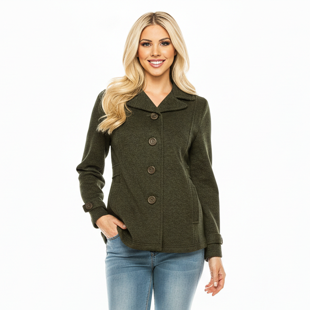 Women Green Tweed Coats (S-XL) $8 Per Piece
