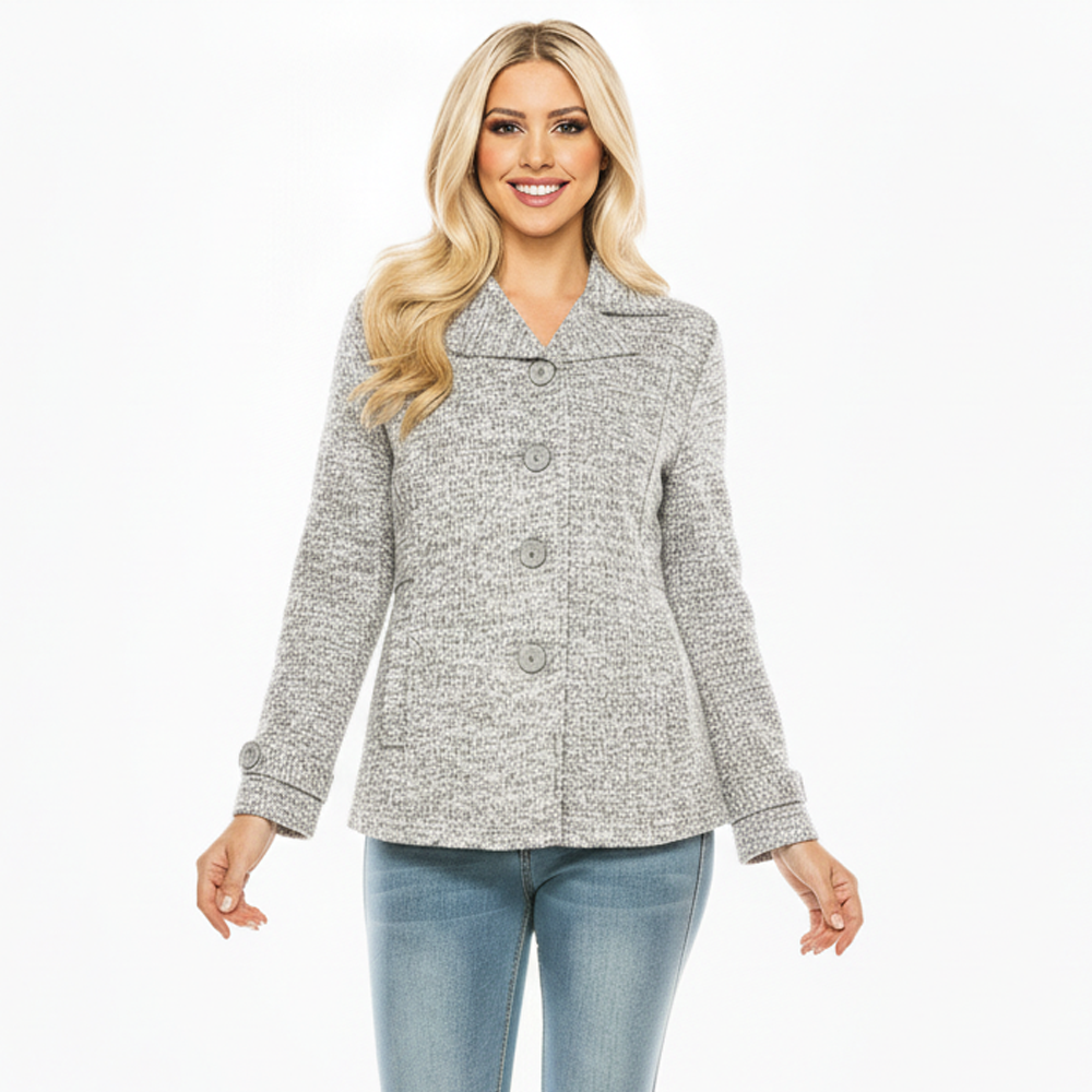 Women L. Grey Tweed Coats (S-XL) $8 Per Piece