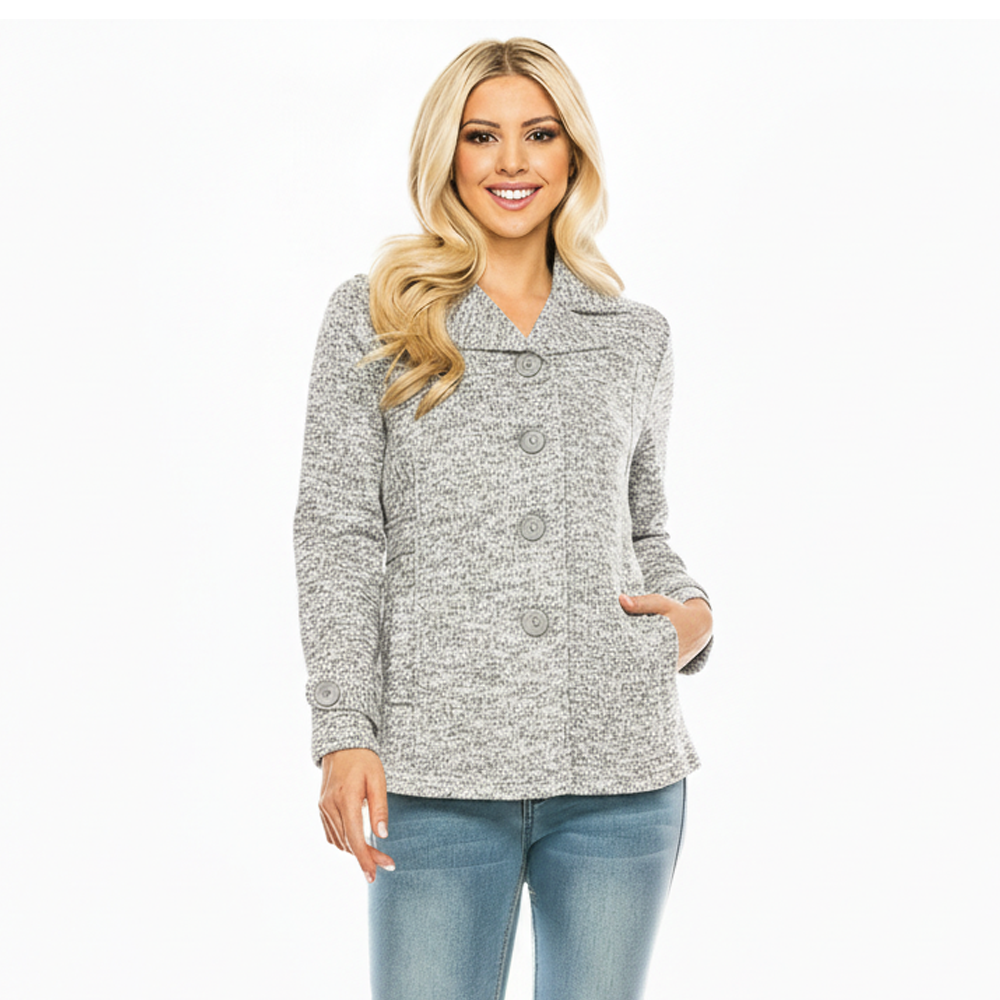 Women L. Grey Tweed Coats (S-XL) $8 Per Piece