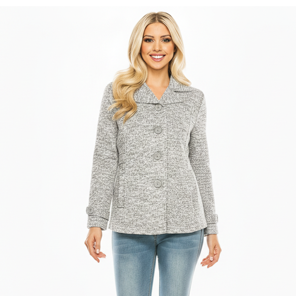 Women L. Grey Tweed Coats (S-XL) $8 Per Piece