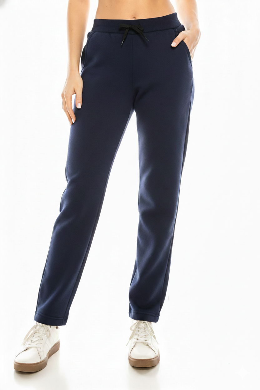 Women's Open Bottom Sweat Pants With Drawstring Waist Navy (S-M-L-XL-2XL-3XL) $7.00- $7.50Per Piece WP30