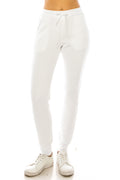 Women Fleece Jogger Sweat Pants With Drawstring Waist - White (S-XL) $7.25 Per Piece WP31
