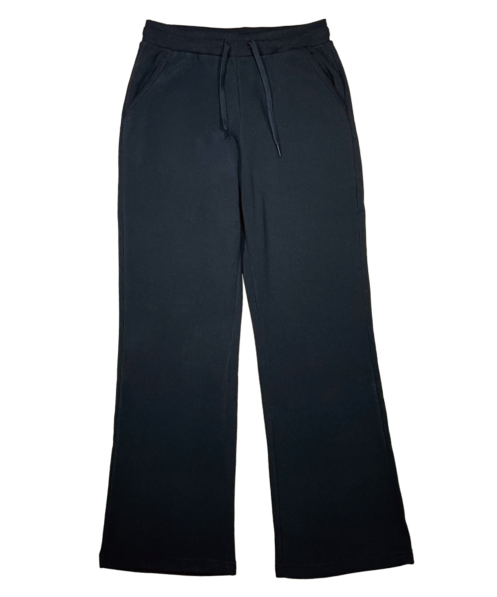 Women Fleece Flare Sweat Pants With Drawstring Waist - Black (S-XL) $7.25 Per Piece WP32
