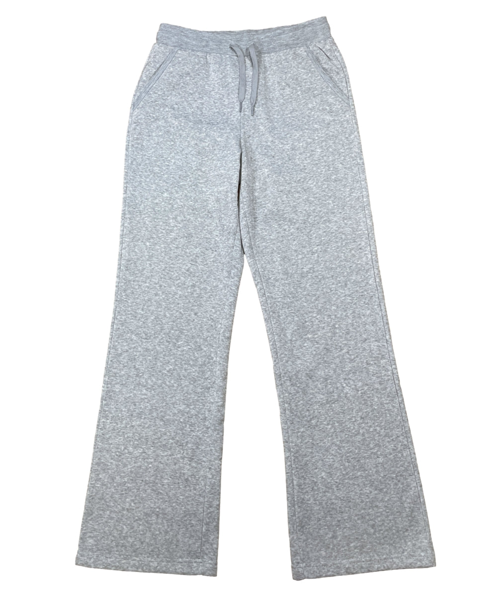 Women Fleece Flare Sweat Pants With Drawstring Waist - L. Grey (S-XL) $7.25 Per Piece WP32