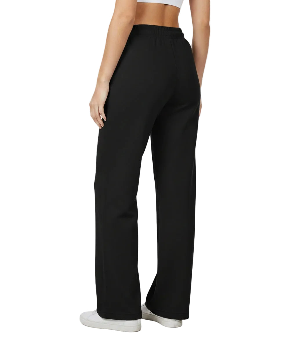 Women Fleece Flare Sweat Pants With Drawstring Waist - Black (S-XL) $7.25 Per Piece WP32
