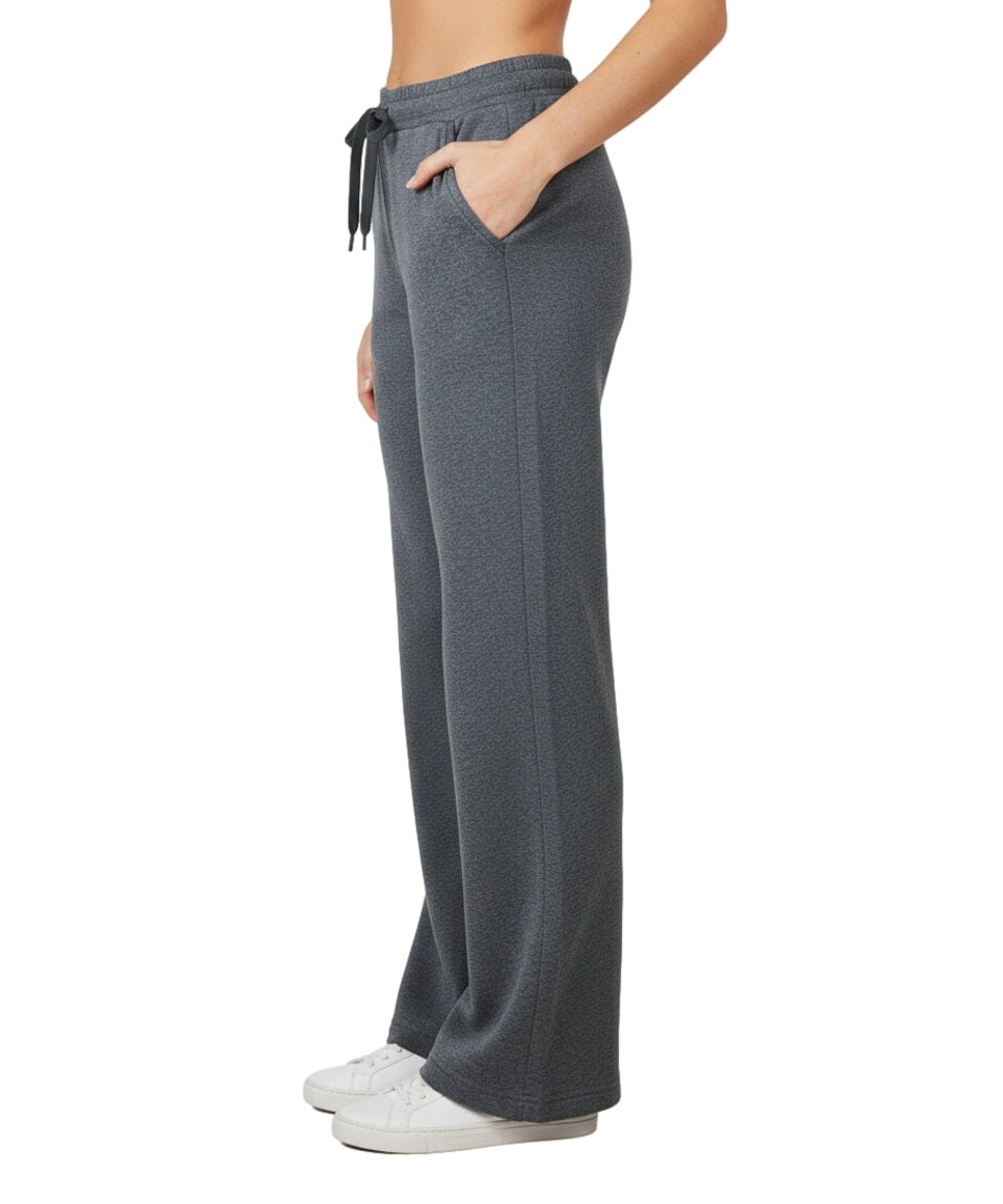 Women Fleece Flare Sweat Pants With Drawstring Waist - D. Grey (S-XL) $7.25 Per Piece WP32