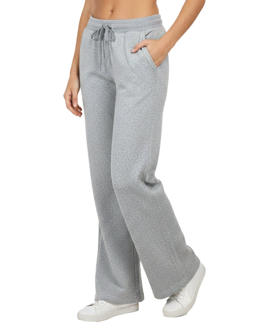 Women Fleece Flare Sweat Pants With Drawstring Waist - L. Grey (S-XL) $7.25 Per Piece WP32