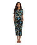 Blue Peonies Women Capri Set (S-3X) $12 per Set. WS11