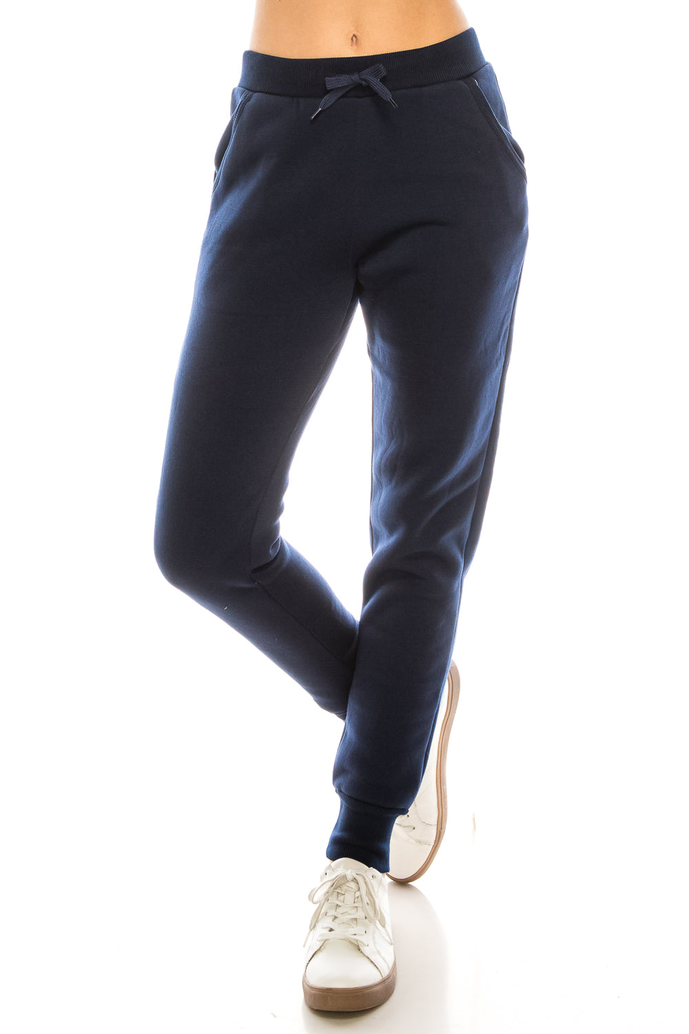 Women's Navy Joggers Sweat Pants With Drawstring Waist (S-XL) $6.00 Per Piece