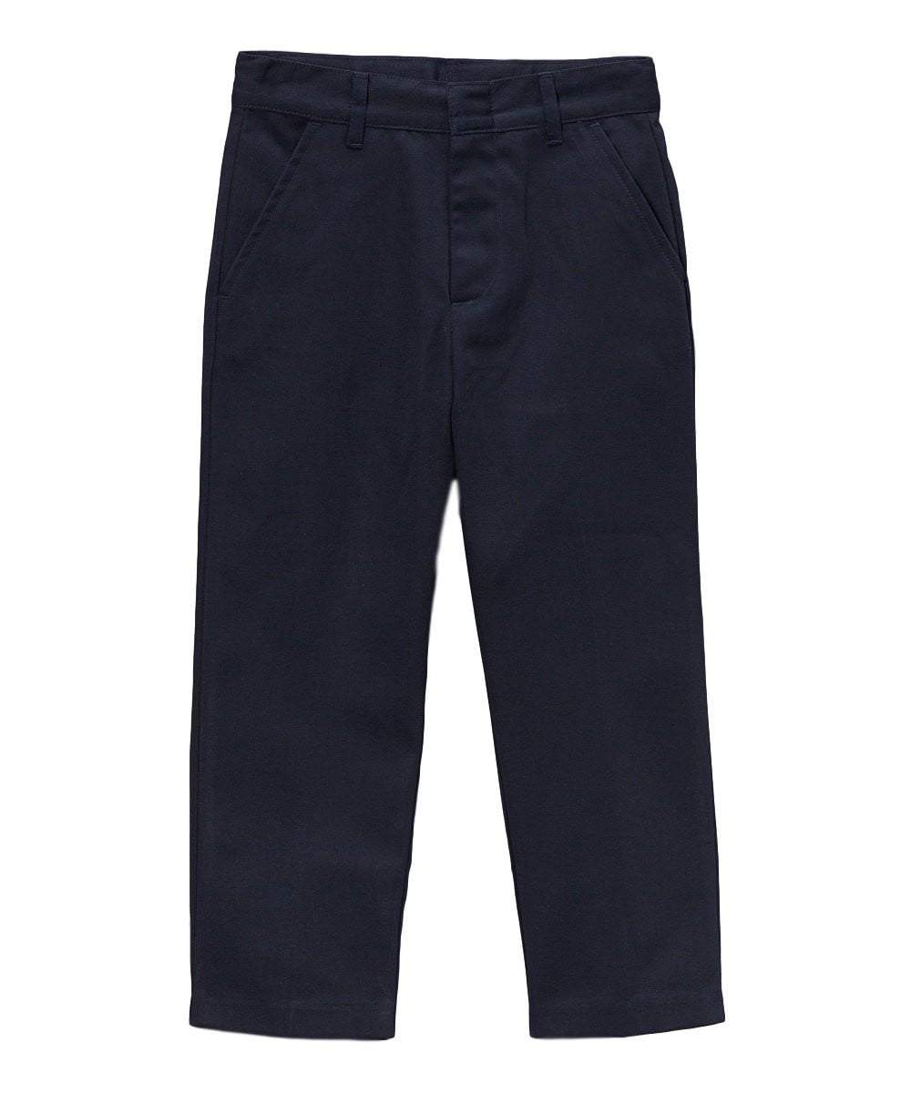 unikinc - Boy's Uniform Twill Pants Flat Front Pants - Unikinc