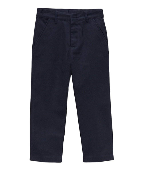 unikinc - Boy's Uniform Twill Pants Flat Front Pants - Unikinc