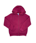 Fleece Zipper Hoodie Burgundy - Unisex (4/5-16) 8.25 Per Piece BWU11