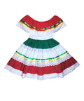 Girl's Yellow/Red Traditional Mexican Dress (2-4) $10.00 (5-8) $10.00 and (10-14) $10.00 Per Piece. DR1949