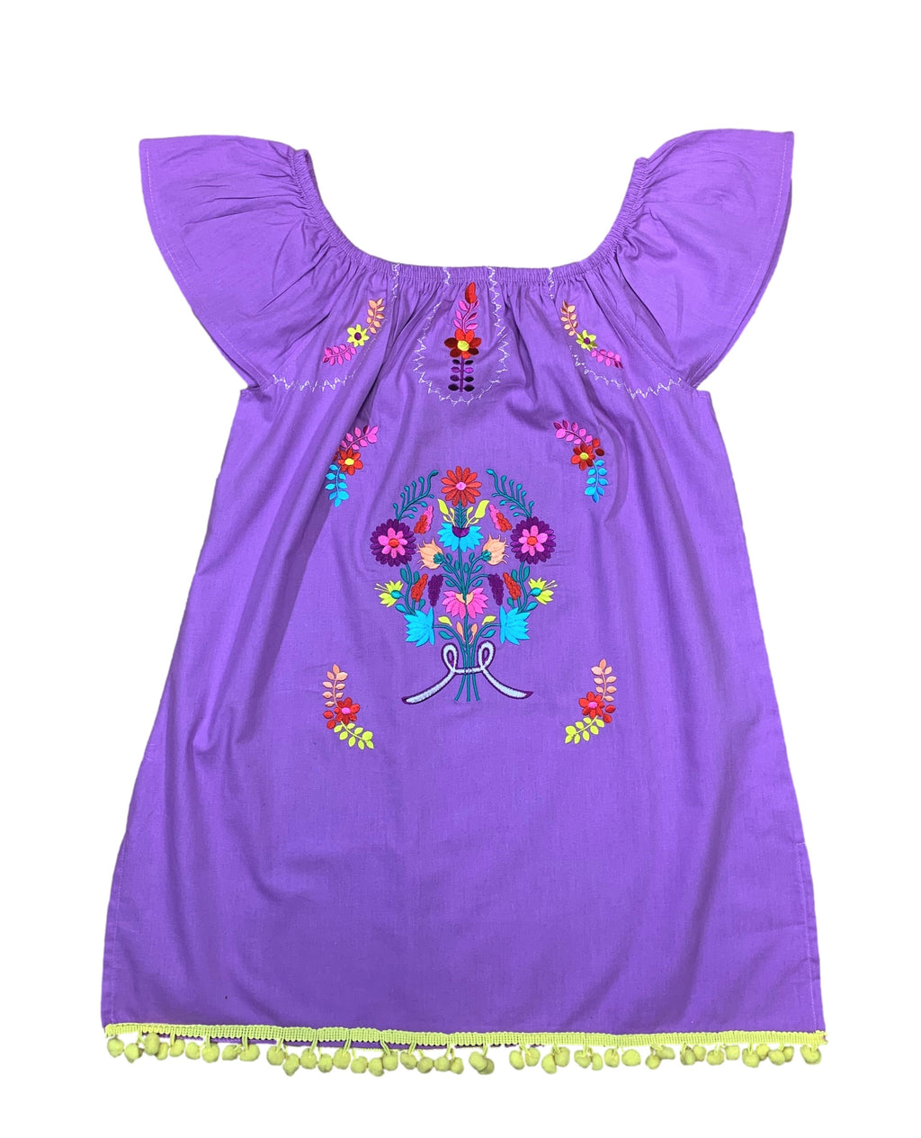 Rayon Lilac Flower Dress (12M-24M) $9.50 (2-4) $10.00 And (5-8) $10.00 Per Piece
