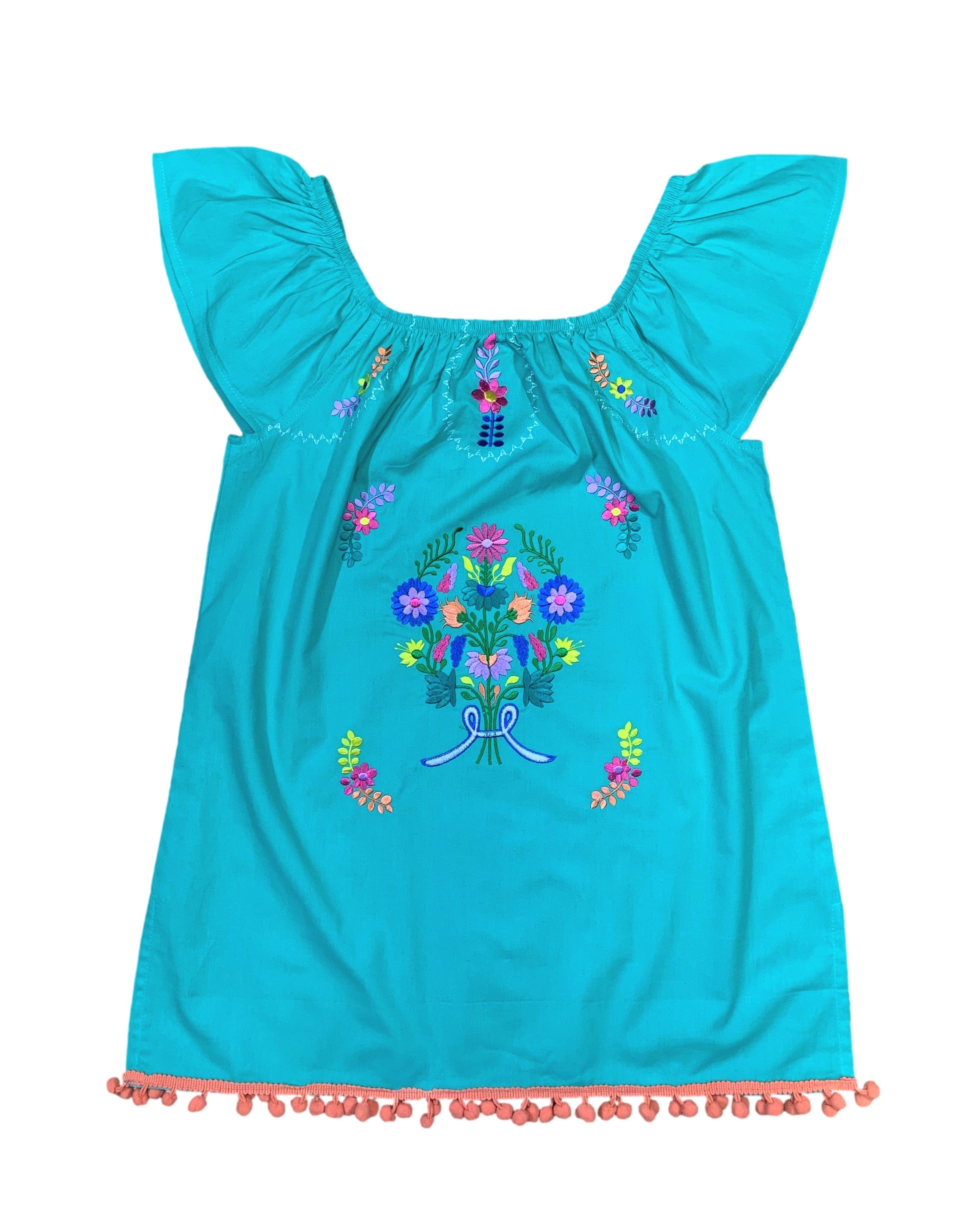 Rayon Mint Flower Dress (12M-24M) $9.50 (2-4) $10.00 And (5-8) $10.00 Per Piece