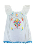 Rayon White Flower Dress (12M-24M) $9.50 (2-4) $10.00 And (5-8) $10.00 Per Piece