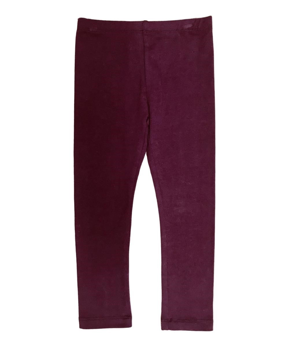Girl Cotton Leggings - Burgundy ( 2-12) $3.25 Per piece GB700