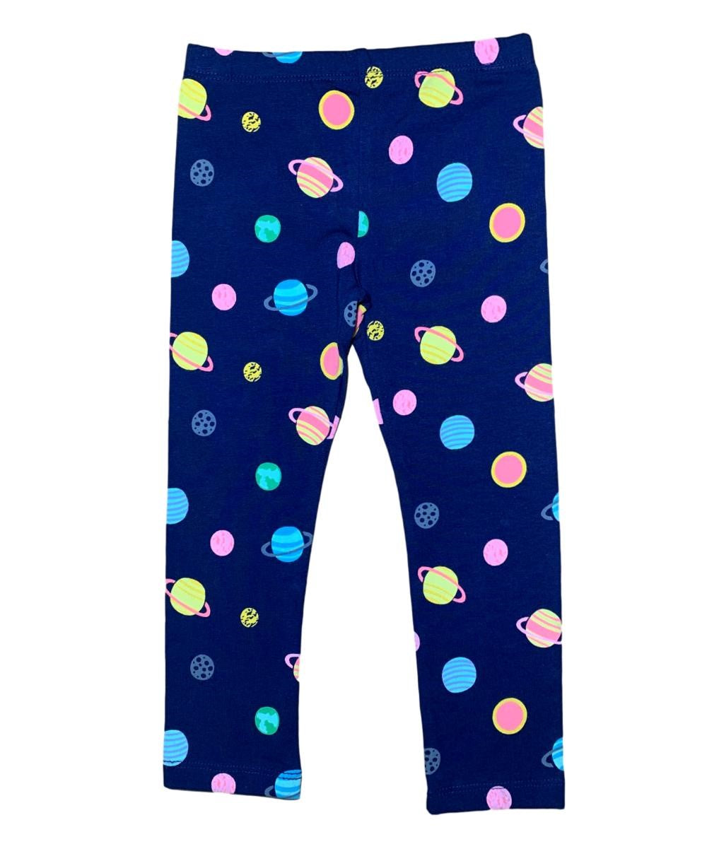 Girl Cotton Leggings - Navy Galaxy (2-12) $3.25 Per piece GB700
