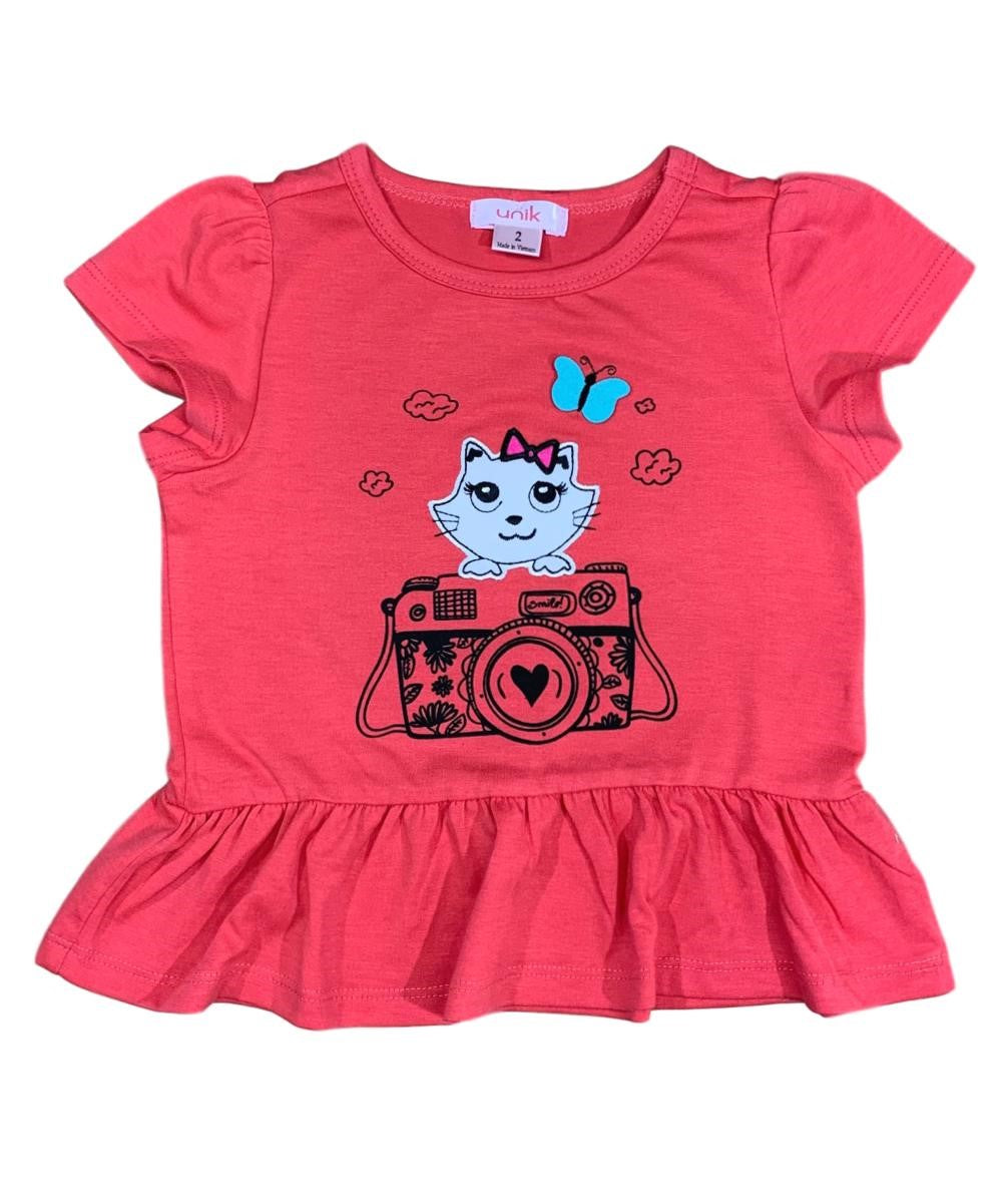Camera Kitty Peplum Top ( 2-12 ) $24 Per Set GB715