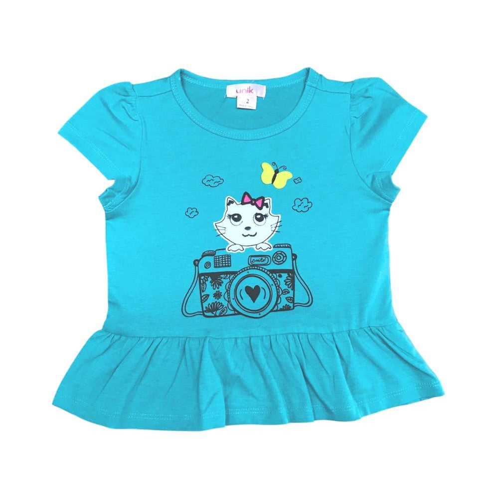 Camera Kitty Peplum Top ( 2-12 ) $24 Per Set GB715