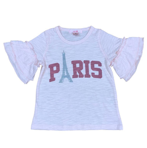 'Paris' Flutter-Sleeve Top ( 2-12 ) $18 per pack