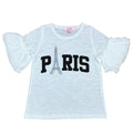 'Paris' Flutter-Sleeve Top ( 2-12 ) $18 per pack