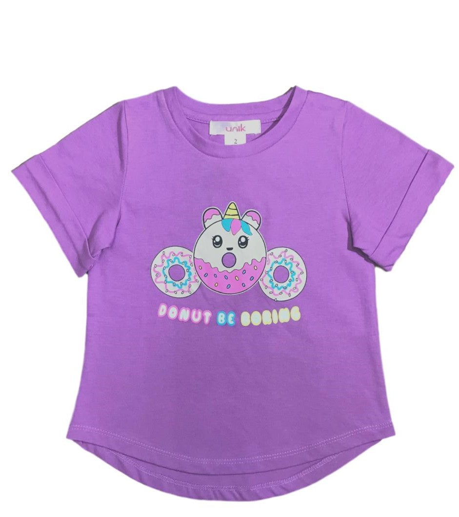 Girl 'Donut Be Boring' T-Shirt - Lavender  2-12 (6 Pack) $3.00 Per Piece GB719