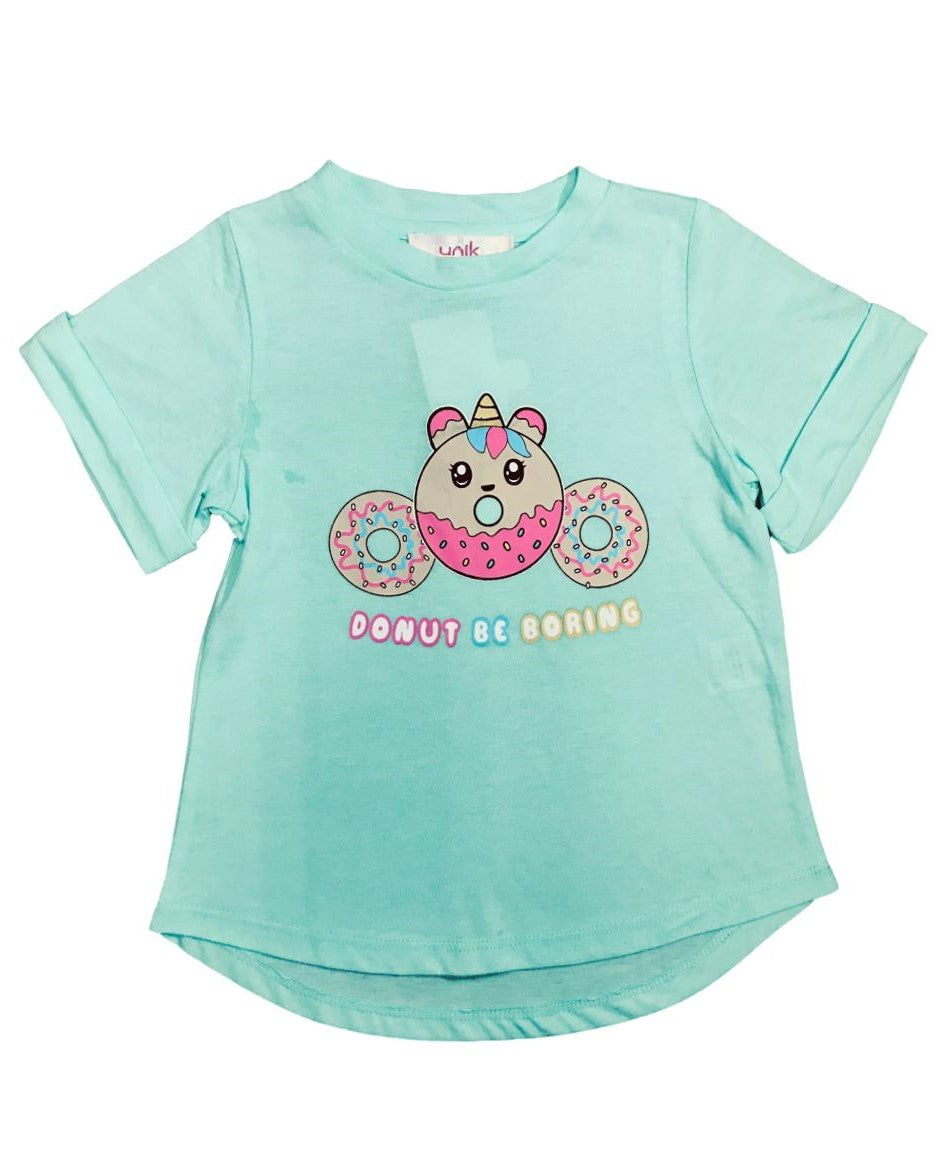 'Donut Be Boring' Hi-Low Tee Blush ( 2-12 ) $18 Per Set